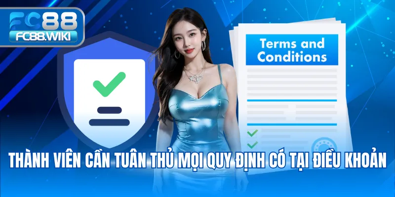 Điều Kiện Và Điều Khoản Thành viên cần tuân thủ mọi quy định có tại điều khoản